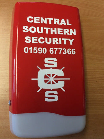 CSS RED DECOY/DUMMY ALARM BOX RISCO WITH FLASHING LED
