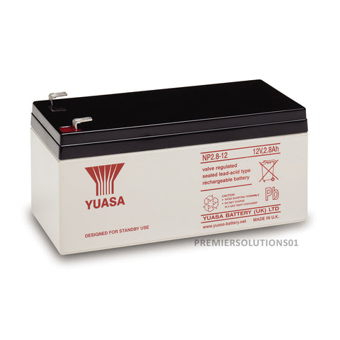 YUASA 12 VOLT 2.8 AMP RECHARGEABLE BATTERY BRAND NEW