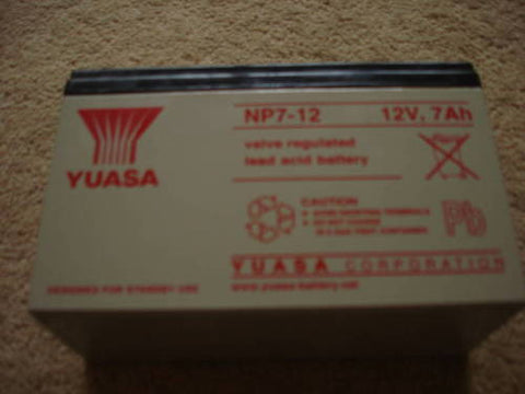 YUASA 12 VOLT 7.0AMP RECHARGEABLE BATTERY BRAND NEW